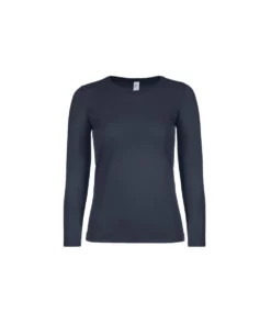B&C B&C Womens/Ladies E150 Long Sleeve T-Shirt (Navy)