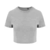 AWDis Just Ts Womens Girlie Tri-Blend Cropped T-Shirt (Heather Gray)