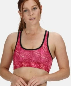 Regatta Womens/Ladies Asana Sports Bra - Hot Pink Print