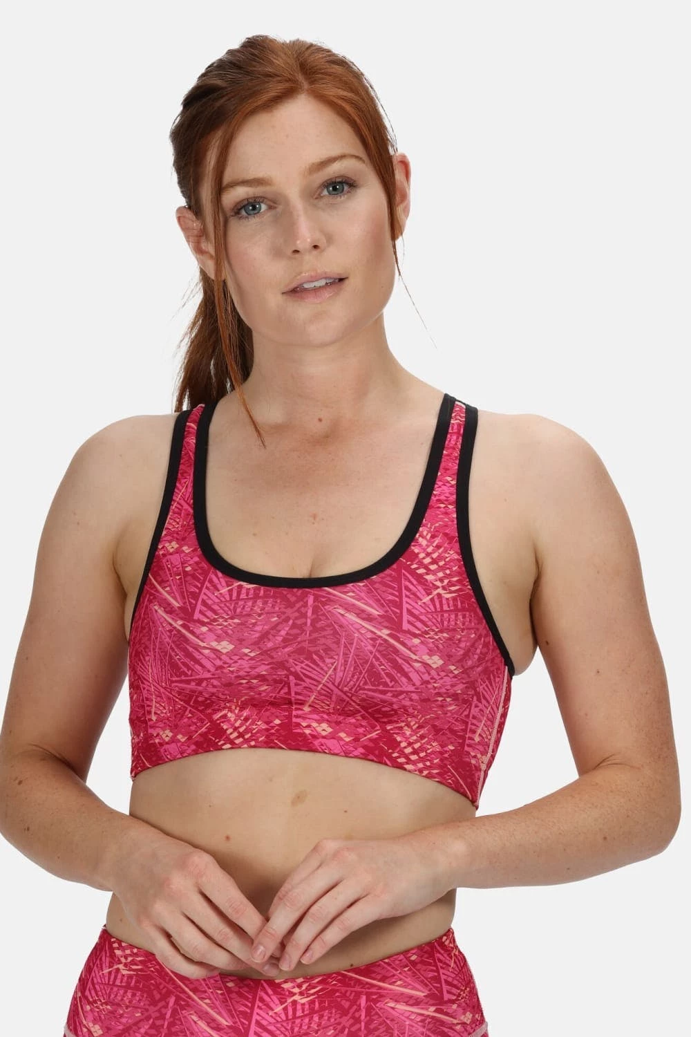 Regatta Womens/Ladies Asana Sports Bra - Hot Pink Print