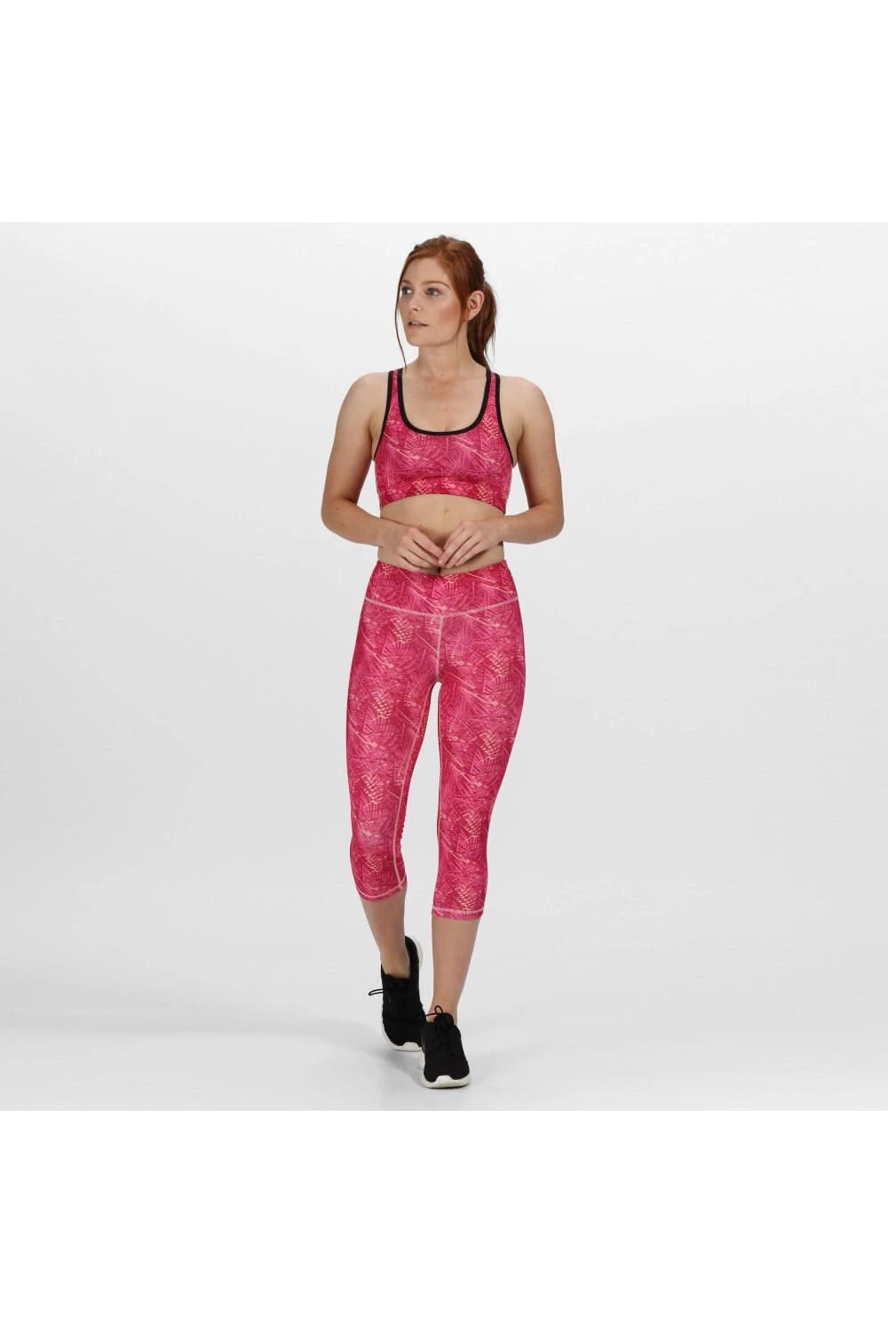 Regatta Womens/Ladies Asana Sports Bra - Hot Pink Print - Image 2
