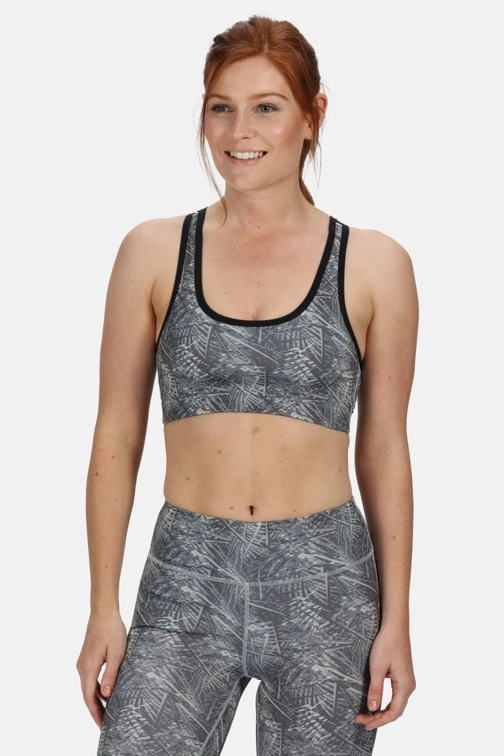 Regatta Womens/Ladies Asana Sports Bra - Rock Gray Print - Image 2