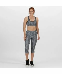 Regatta Womens/Ladies Asana Sports Bra - Rock Gray Print
