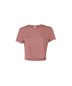 Bella + Canvas Ella + Canvas Womens Flowy Cropped Tee (Mauve)