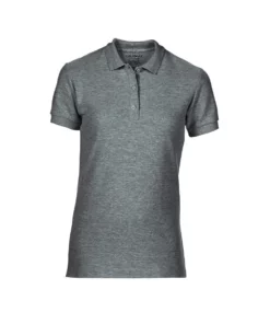 Gildan Womens/Ladies Premium Cotton Sport Double Pique Polo Shirt (Graphite Heather)
