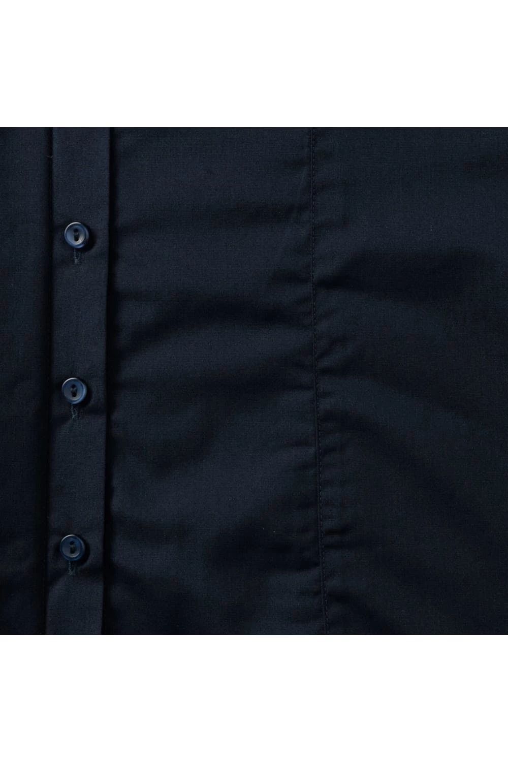 Russell Collection Ladies Long Sleeve Fitted Poplin Shirt (French Navy) - Image 3