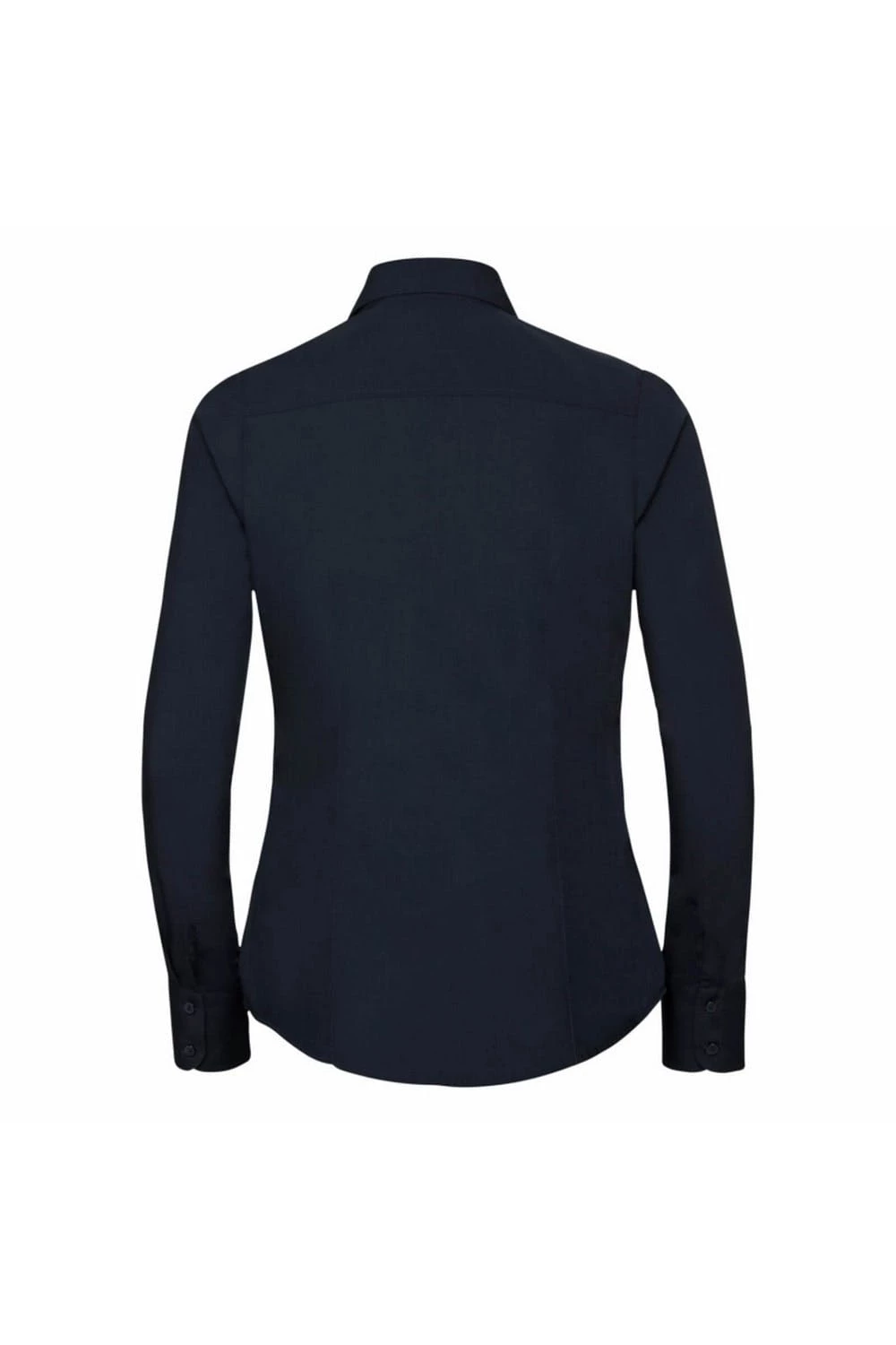 Russell Collection Ladies Long Sleeve Fitted Poplin Shirt (French Navy) - Image 2