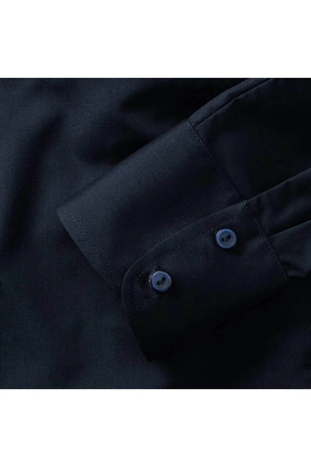 Russell Collection Ladies Long Sleeve Fitted Poplin Shirt (French Navy) - Image 4