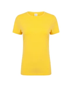 SKINNI FIT Womens/Ladies Feel Good Stretch Short Sleeve T-Shirt (Yellow)