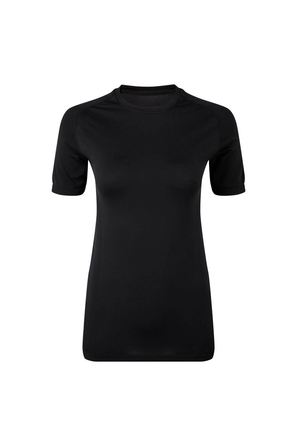 TriDri Womens/Ladies Seamless 3D Fit Multi Sport Performance Short Sleeve Top (Full Black)
