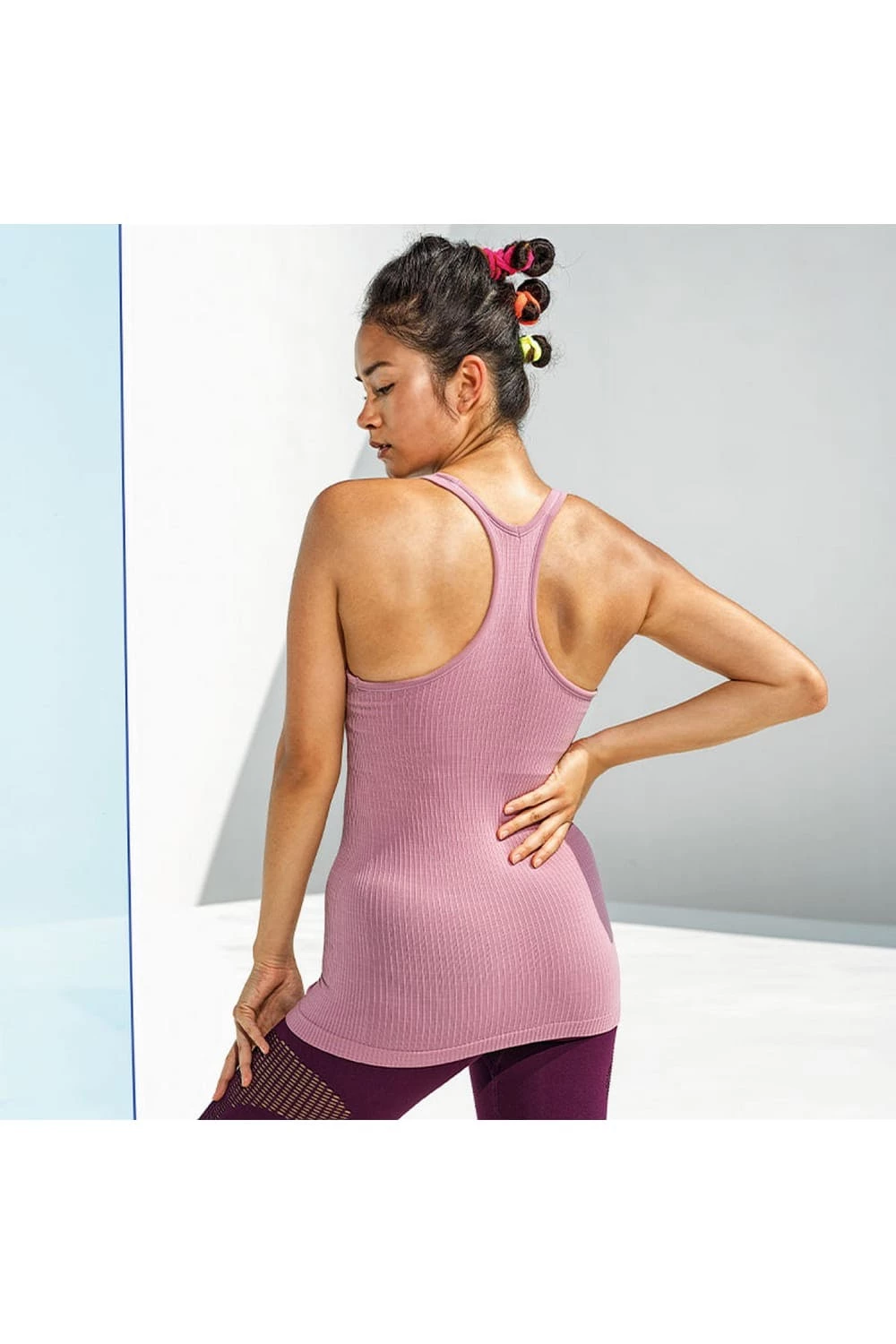 TriDri Womens/Ladies Seamless 3D Fit Sculpt Vest (Mauve)