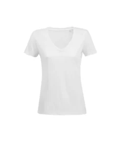 SOLS Womens/Ladies Motion V Neck T-Shirt (White)