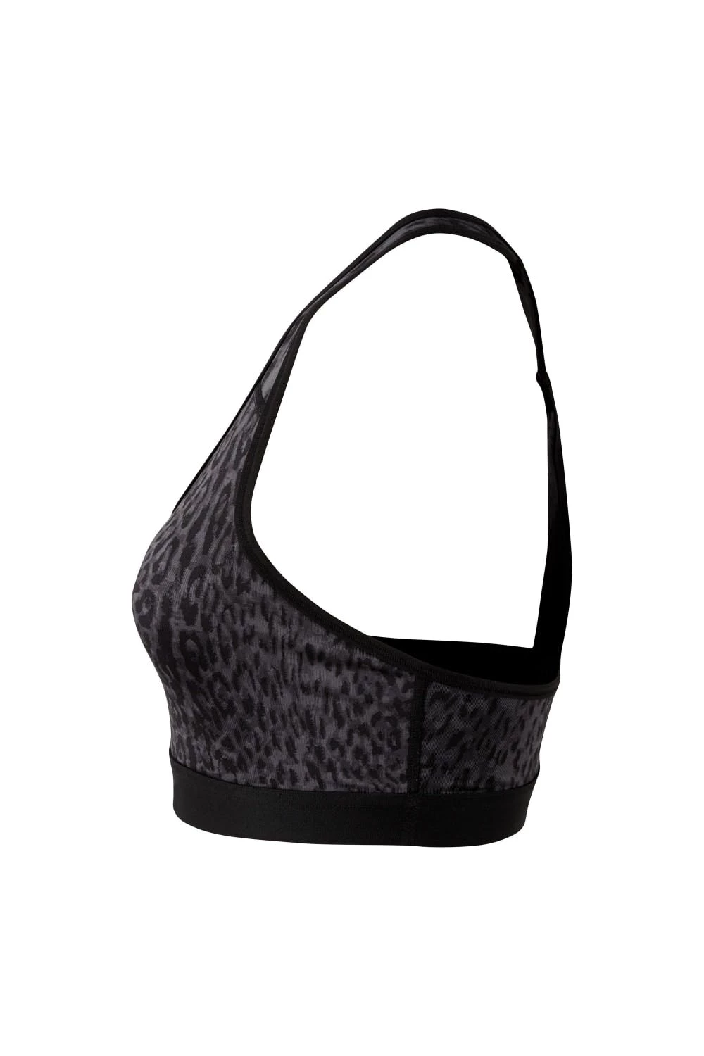 TriDri Womens/Ladies Performance Animal Printed Medium Impact Sports Bra (Leopard Black) - Image 3