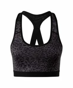 TriDri Womens/Ladies Performance Animal Printed Medium Impact Sports Bra (Leopard Black)