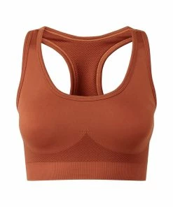 TriDri Womens/Ladies Seamless 3D Fit Multi-Sport Solid Color Sculpt Sports Bra (Rust)