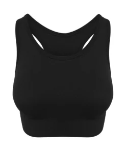 AWDis Cool Girlie Seamless Crop Top (Jet Black)