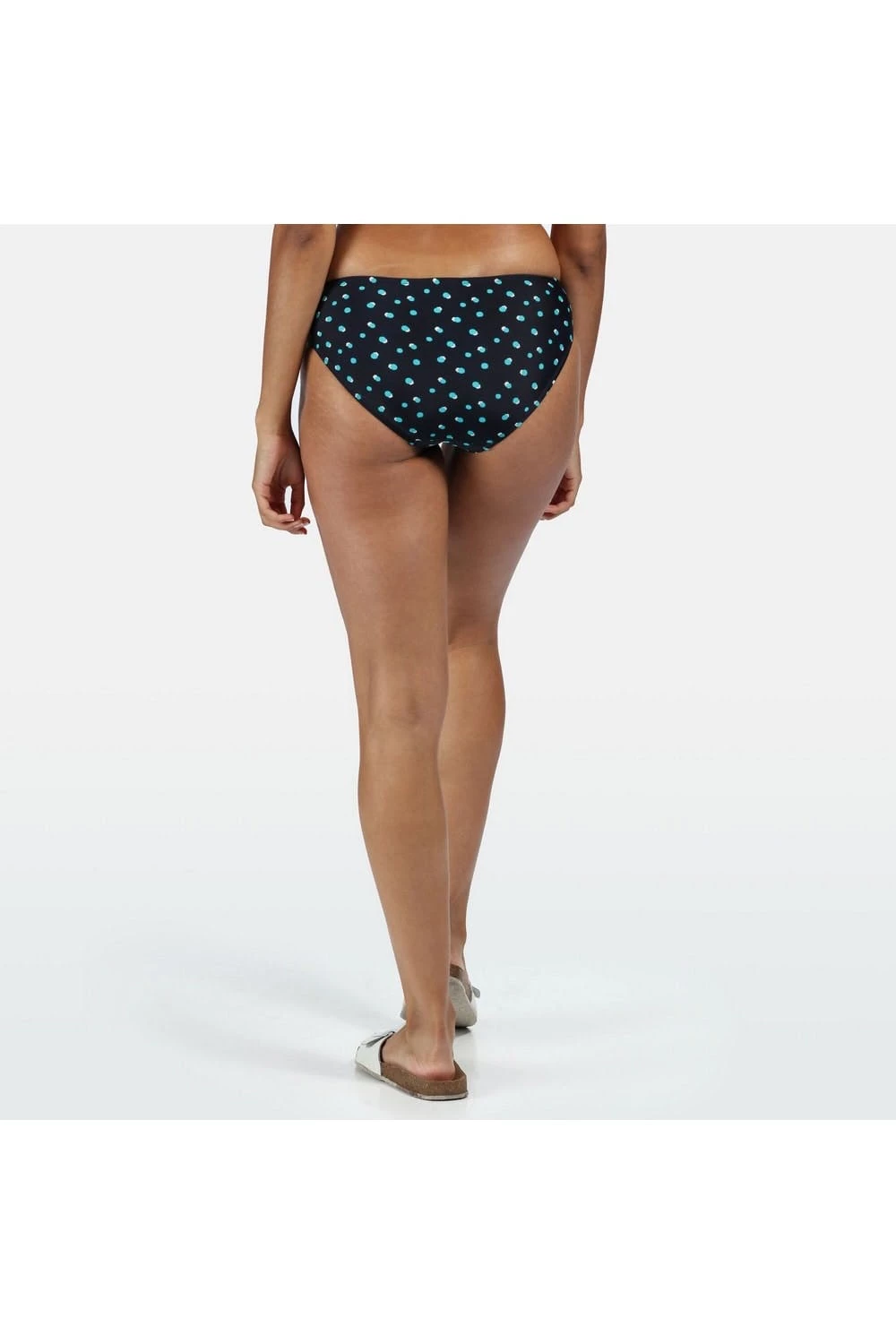 Regatta Womens/Ladies Aceana High Leg Bikini Briefs - Navy/Aqua Blue Print - Image 3