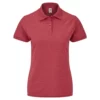 Of The Loom Fruit Of The Loom Womens/Ladies Lady Fit Piqué Polo Shirt (Red Heather)