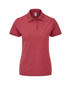 Of The Loom Fruit Of The Loom Womens/Ladies Lady Fit Piqué Polo Shirt (Red Heather)