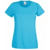 FRUIT OF THE LOOM Of The Loom Womens Lady Fit Valueweight Short Sleeve T-Shirt - Azure Blue