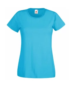 FRUIT OF THE LOOM Of The Loom Womens Lady Fit Valueweight Short Sleeve T-Shirt - Azure Blue