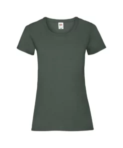 FRUIT OF THE LOOM Of The Loom Womens Lady-Fit Valueweight Short Sleeve T-Shirt Pack - Bottle Green