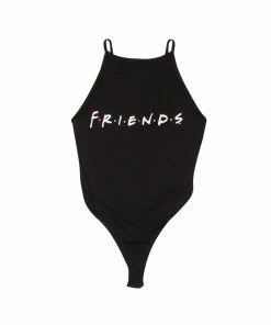 Friends Womens/Ladies Logo Bodysuit - Black
