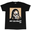 STAR WARS Omens/Ladies My Co-Pilot Chewbacca Boyfriend T-Shirt (Black)