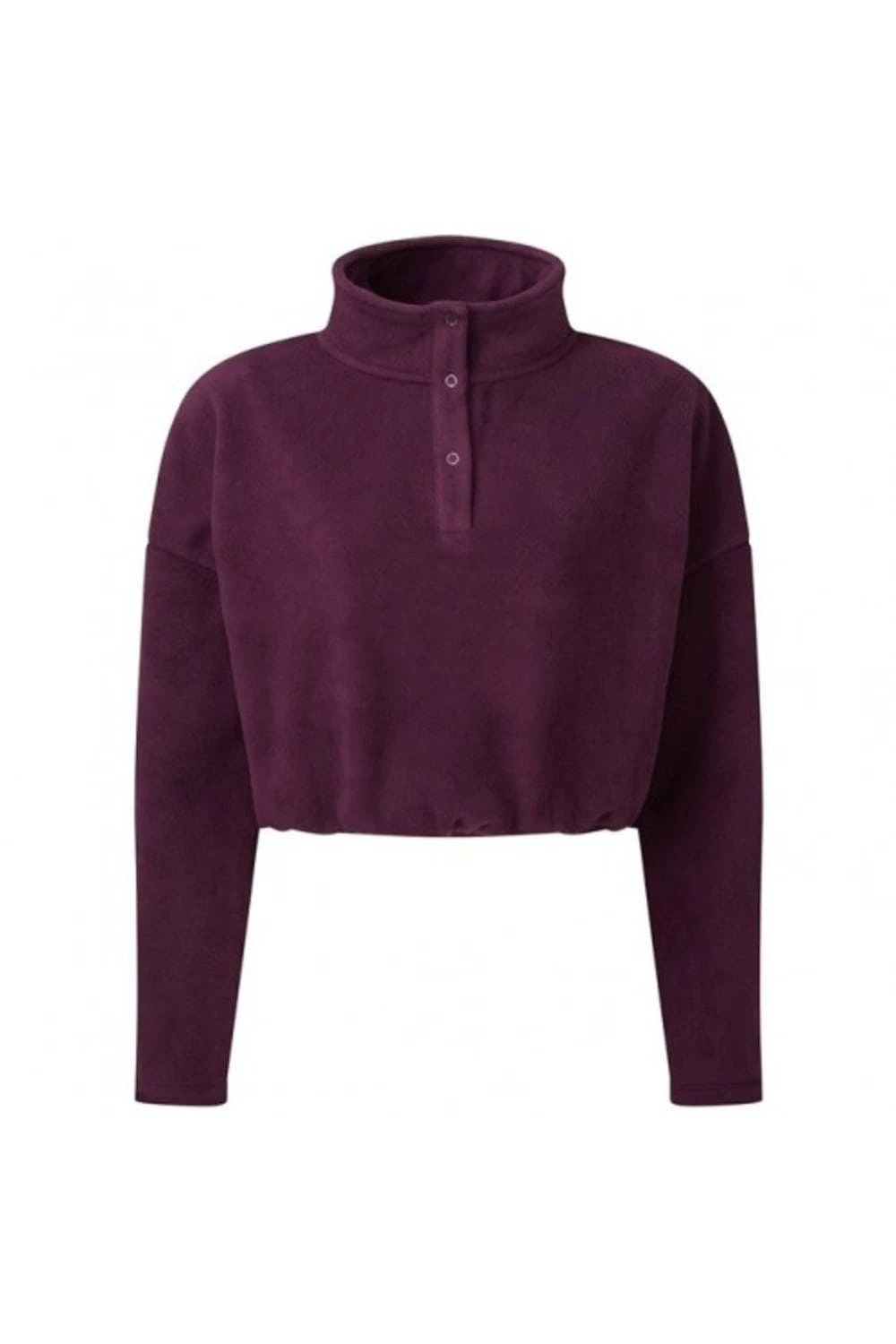 TriDri Womens/Ladies Cropped Fleece Top (Mulberry Red)