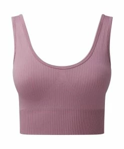 TriDri Womens/Ladies Multisport Ribbed Seamless 3D Bra (Mauve)