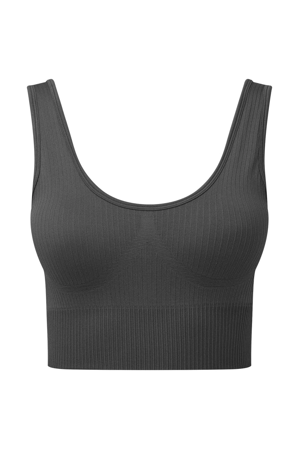 TriDri Womens/Ladies Multisport Ribbed Seamless 3D Bra (Charcoal)