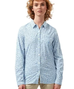Craghoppers Womens/Ladies Fara Long-Sleeved Shirt (Mediterranean Blue)