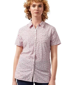 Craghoppers Womens/Ladies Tayma Short-Sleeved Shirt (Raspberry)