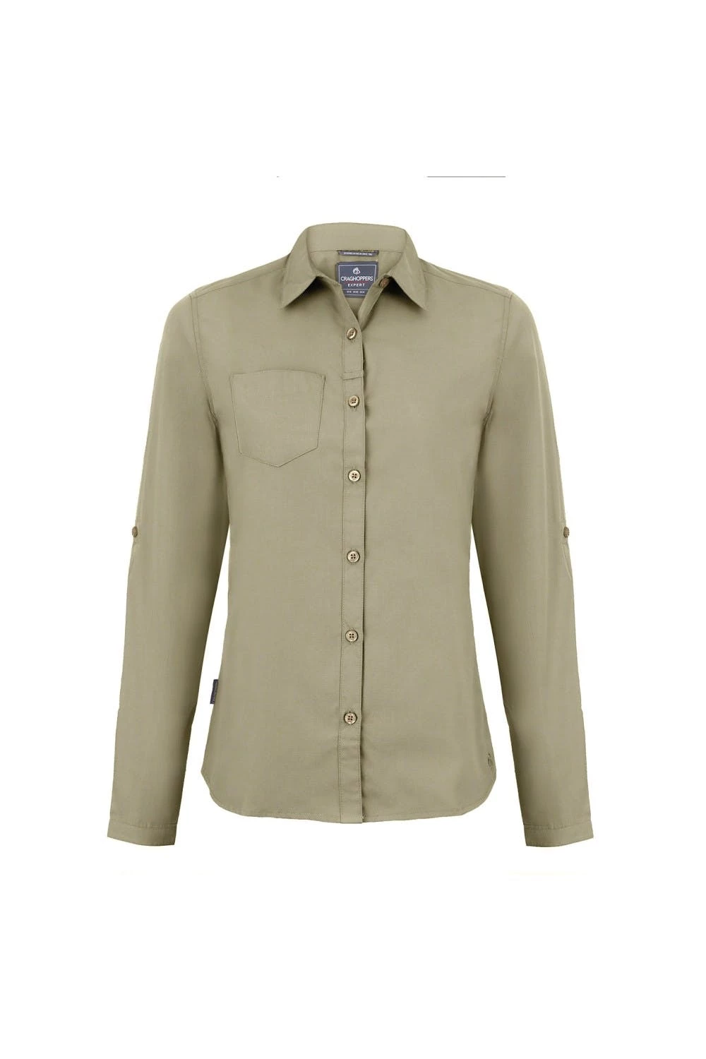 Craghoppers Womens/Ladies Expert Kiwi Long-Sleeved Shirt - Pebble Brown