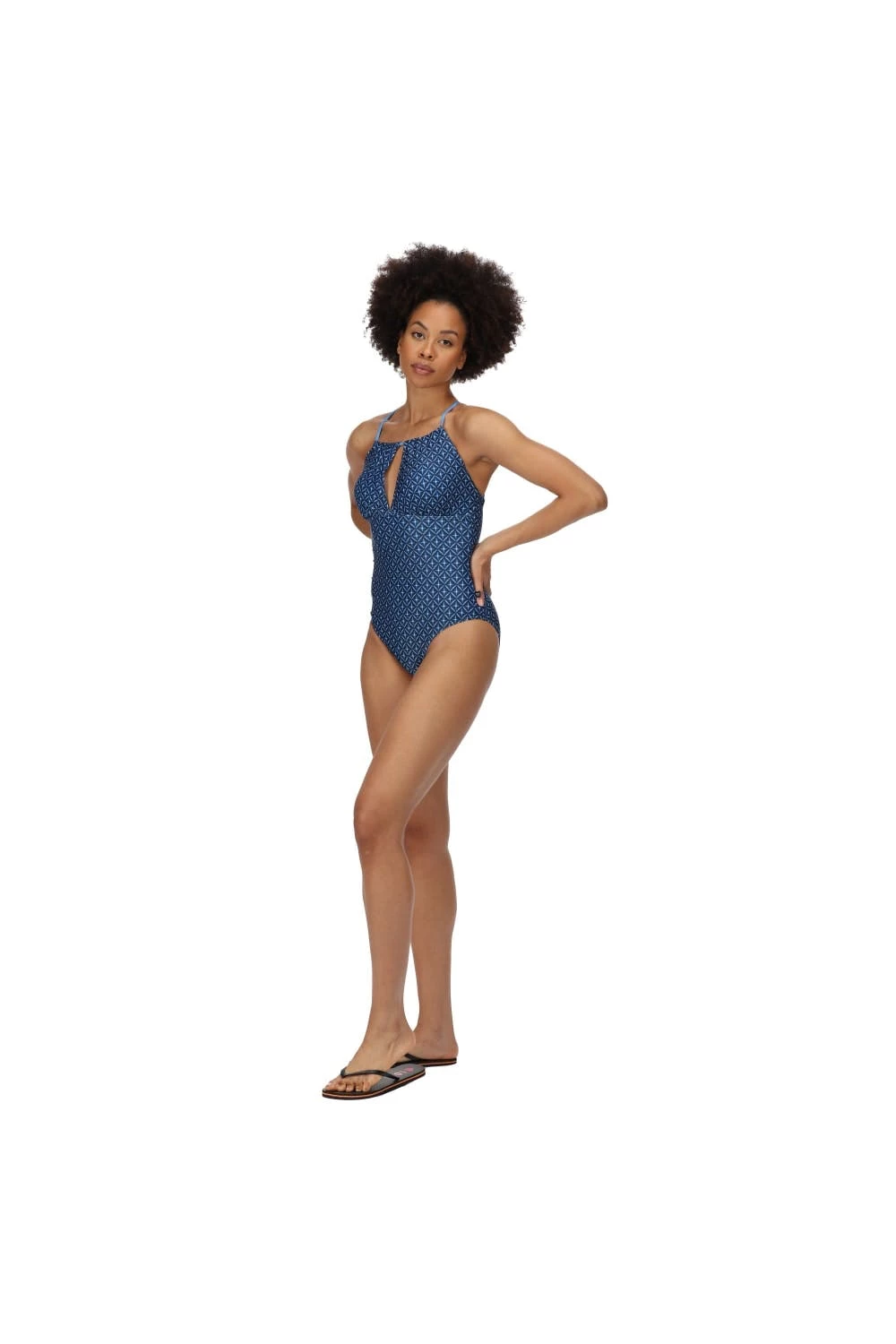 Regatta Womens/Ladies Halliday Tile One Piece Bathing Suit - Image 3