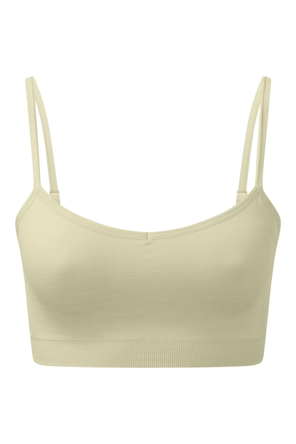 TriDri Womens/Ladies Melange Seamless 3D Sports Bra (Sage Green)