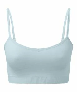 TriDri Womens/Ladies Melange Seamless 3D Sports Bra (Sky Blue)