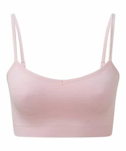 TriDri Womens/Ladies Melange Seamless 3D Sports Bra (Light Pink)
