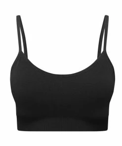 TriDri Womens/Ladies Recycled Seamless 3D Sports Bra (Black)