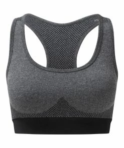 TriDri Womens/Ladies Sculpted Melange Seamless 3D Sports Bra (Black)