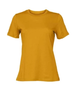Bella + Canvas Womens/Ladies Relaxed Jersey T-Shirt - Mustard Yellow