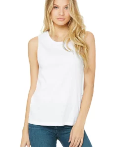 Bella + Canvas Womens/Ladies Muscle Jersey Tank Top - White