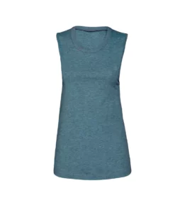 Bella + Canvas Womens/Ladies Muscle Jersey Tank Top (Deep Teal Heather)