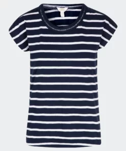 TRESPASS Womens/Ladies Moor Stripe T-Shirt - Navy/White