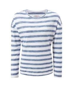 Craghoppers Womens/Ladies Nosilife Cora Striped Long-Sleeved T-Shirt - Yale Blue
