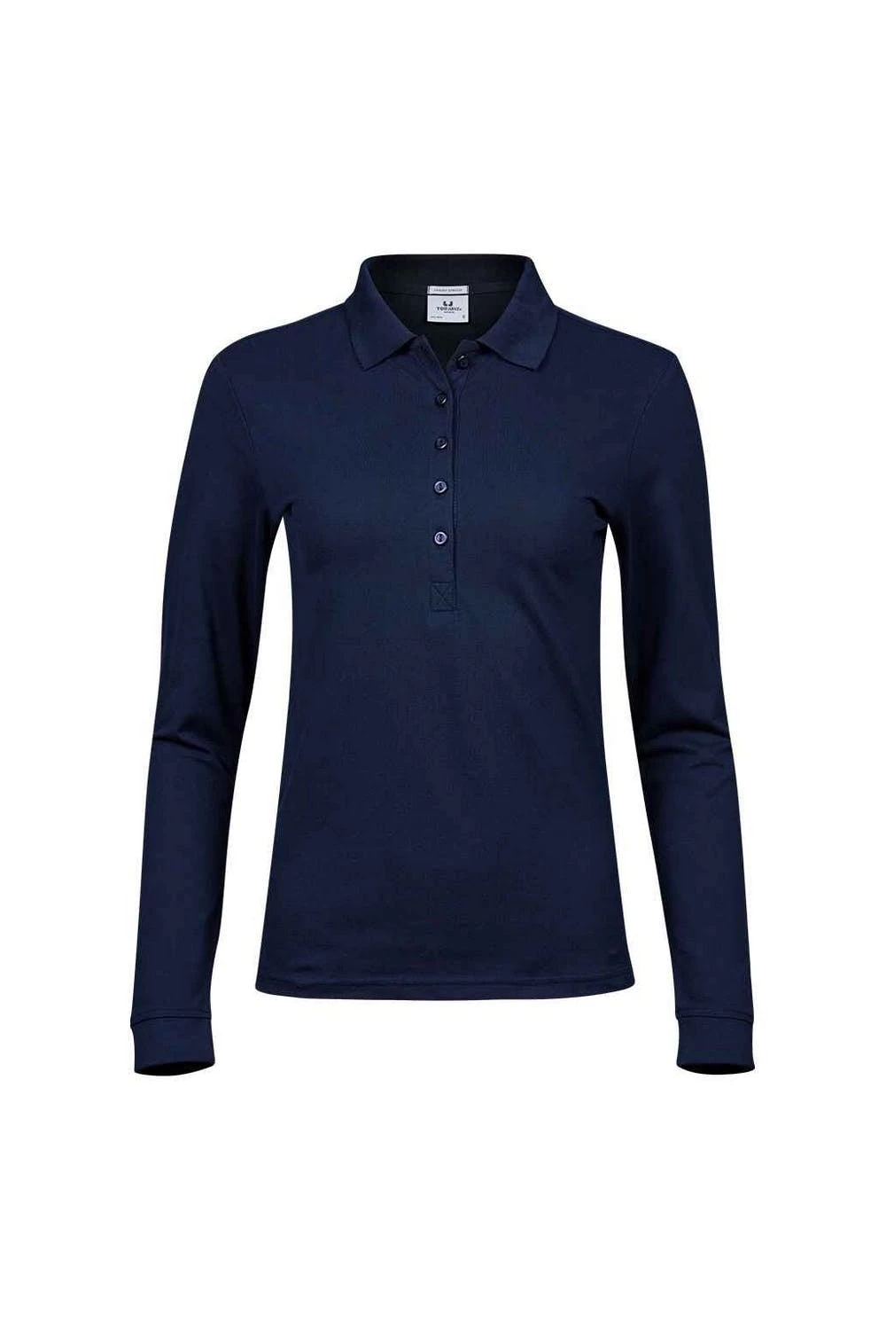 Tee Jays Womens/Ladies Luxury Stretch Long-Sleeved Polo Shirt - Navy