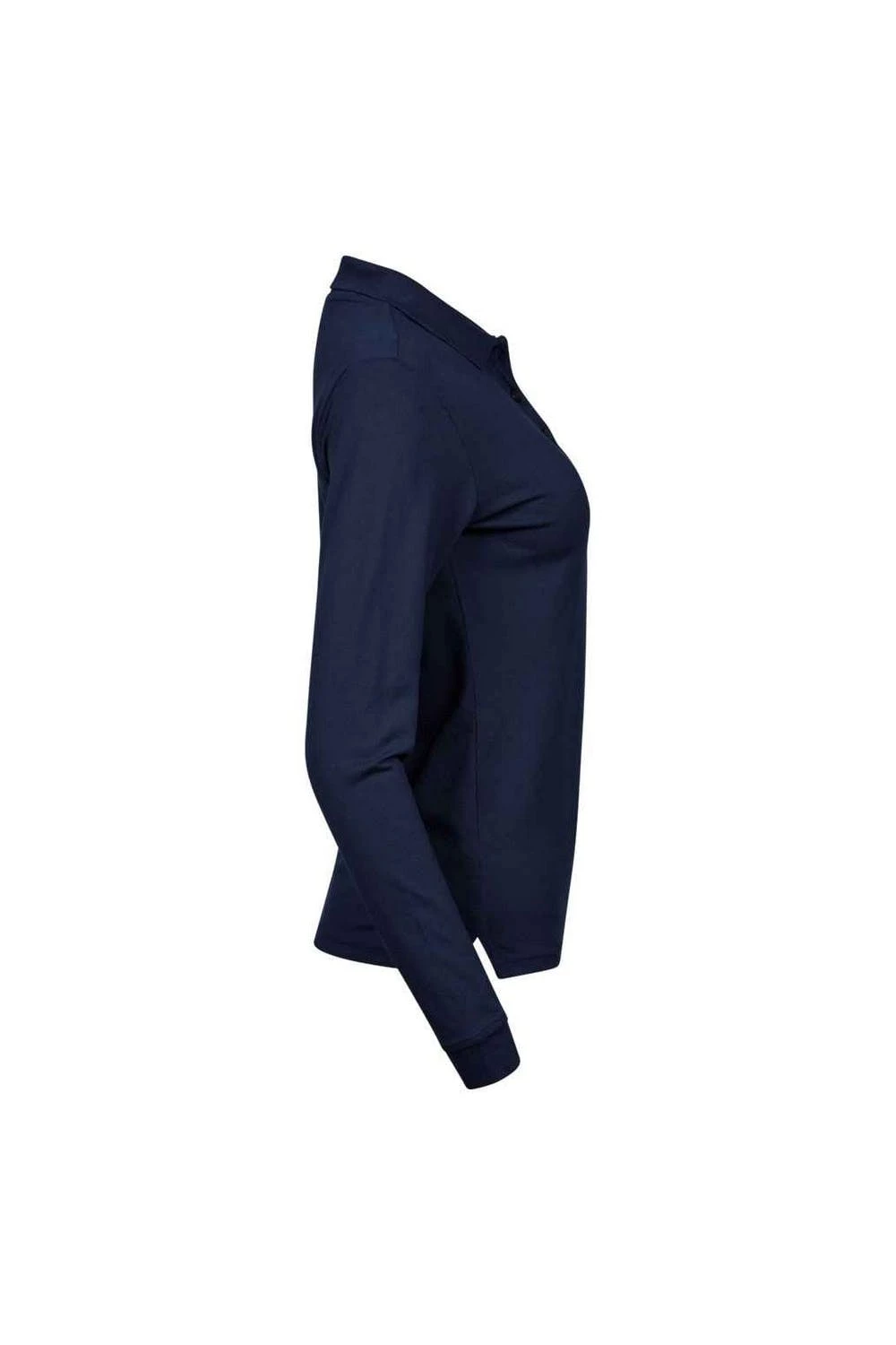Tee Jays Womens/Ladies Luxury Stretch Long-Sleeved Polo Shirt - Navy - Image 2
