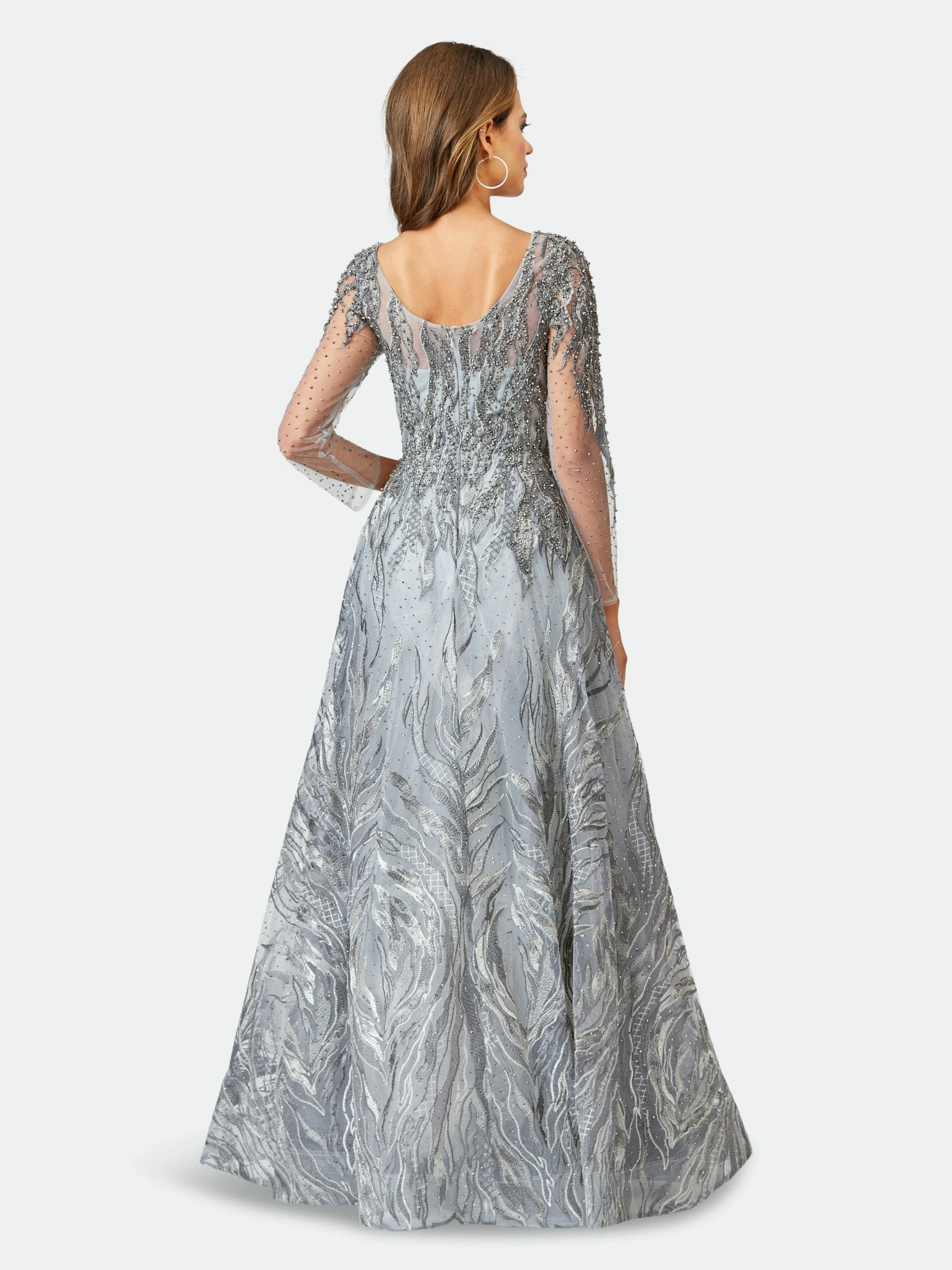 Lara 29469 - Long Sleeve Lace Ballgown - Image 2