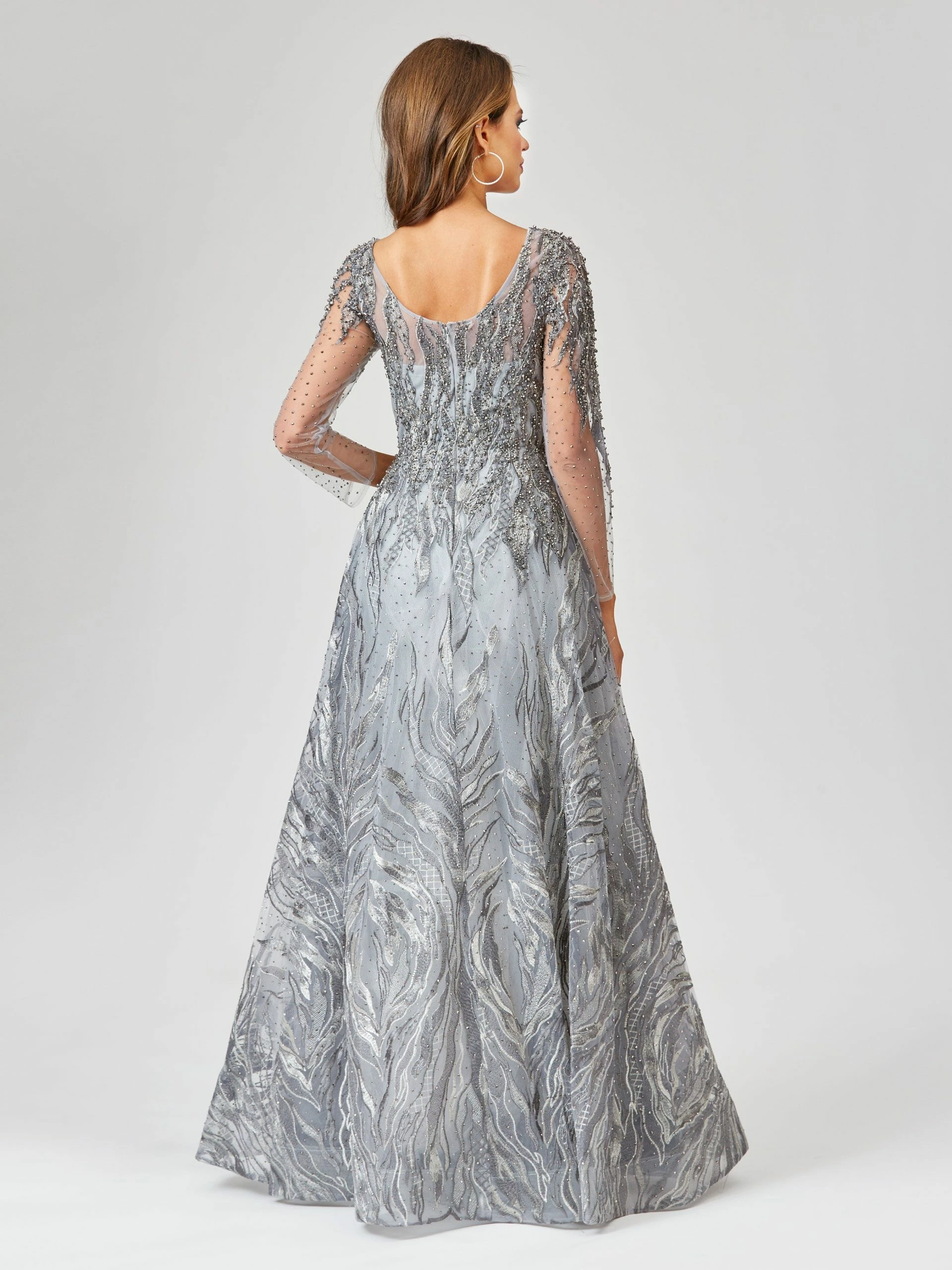 Lara 29469 - Long Sleeve Lace Ballgown - Image 3