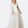 Lara 51066- Long , Flowing Beaded Cape